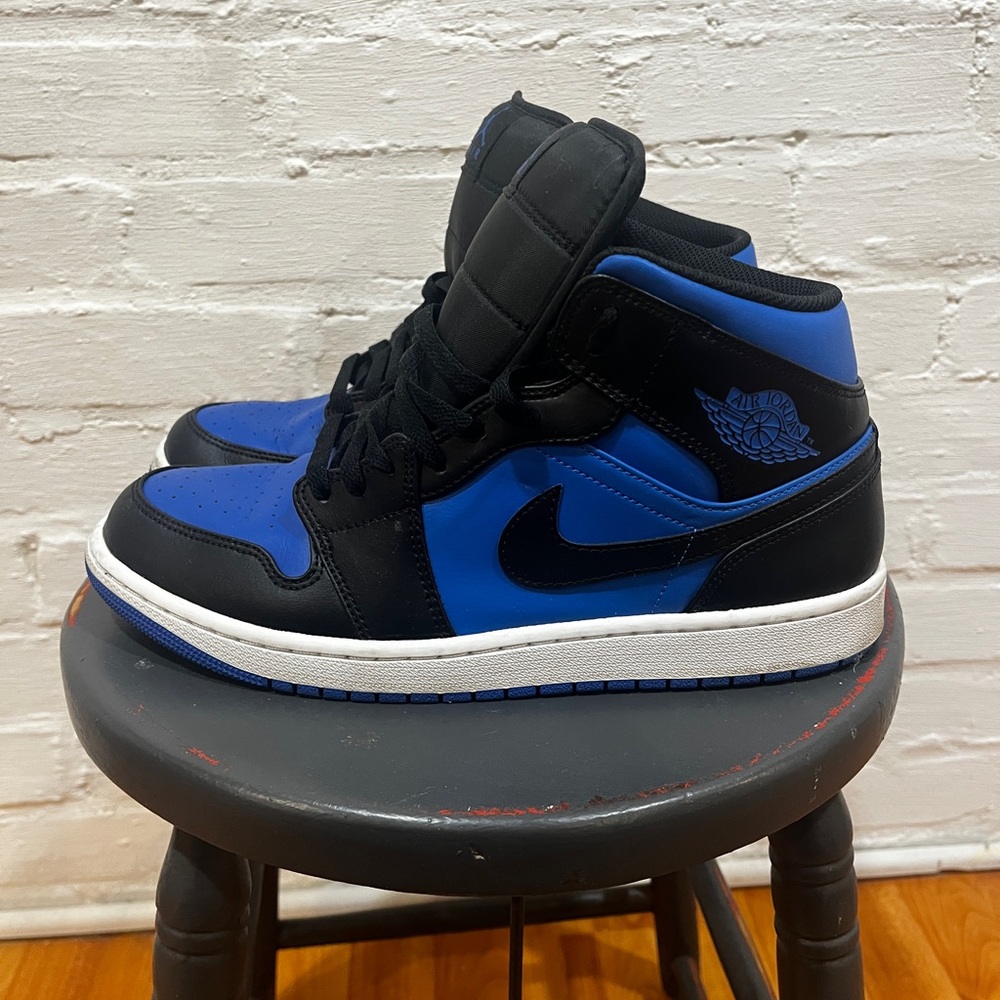 Nike Air Jordan 1 Mid “Black Royal Blue” Size 11 Gently Worn